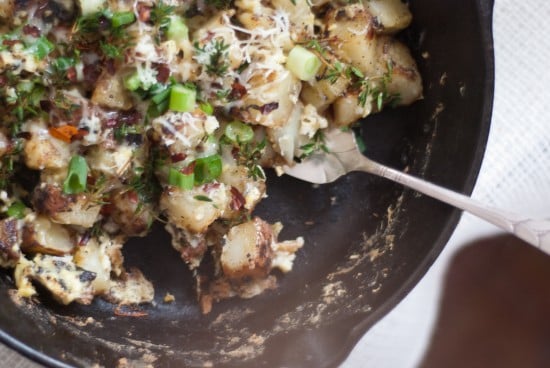 egg and potato scramble for one