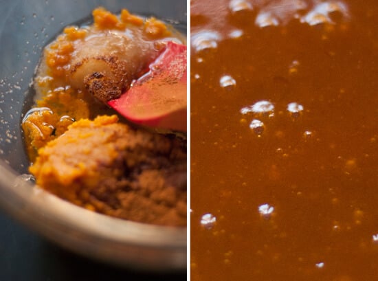 Pumpkin pecan polvorones batter