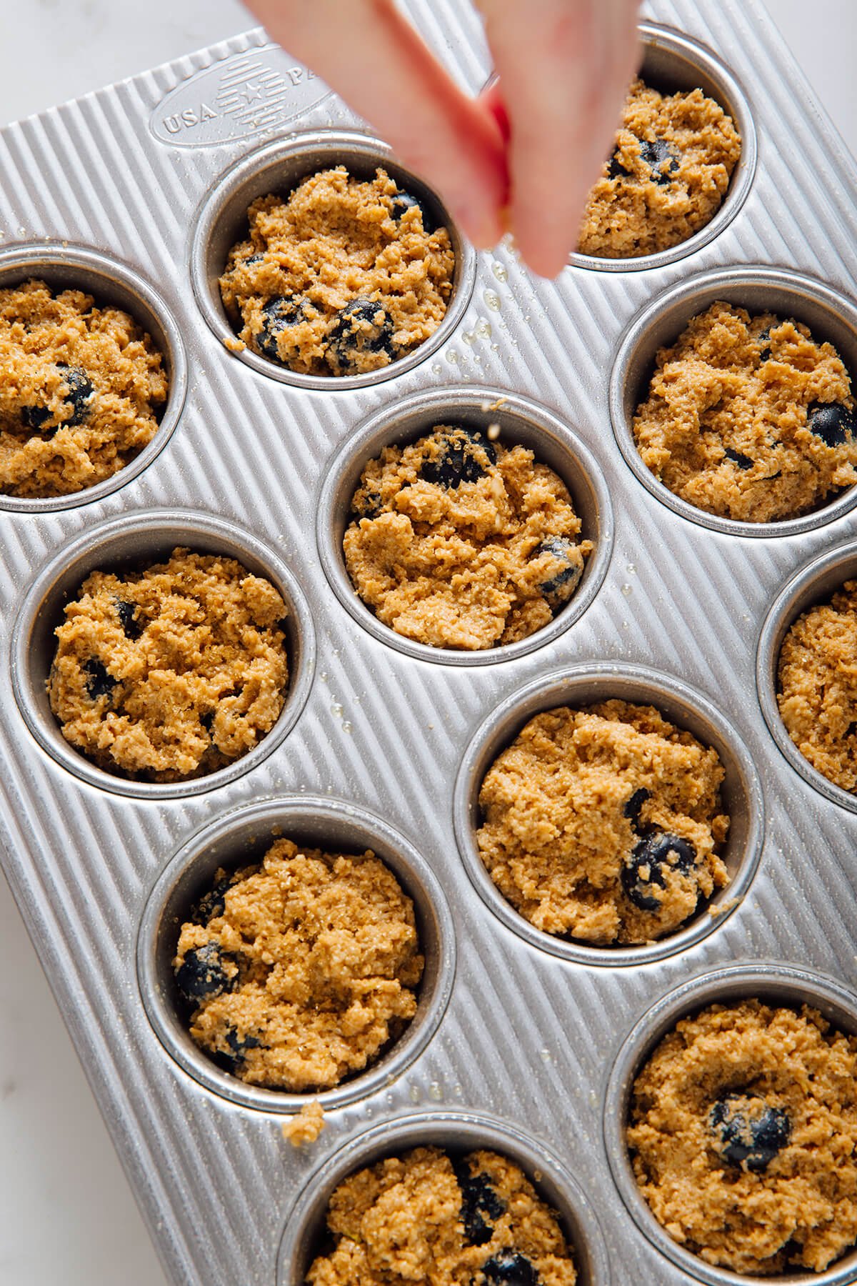 bran muffins before baking