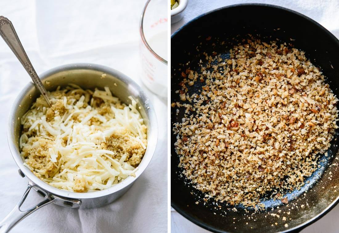 cheesy quinoa and breadcrumbs