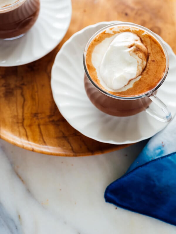 hot chocolate with whipped cream on top