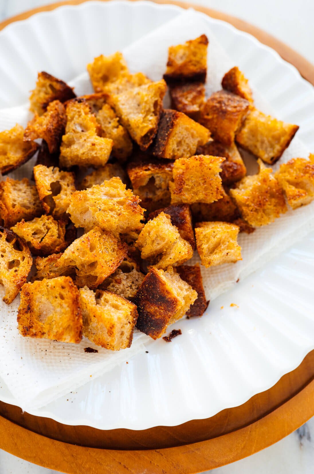 homemade croutons