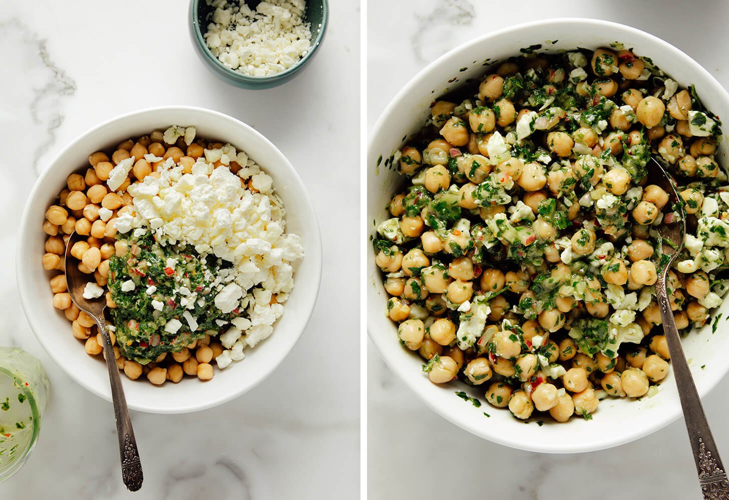 how to make chimichurri chickpeas