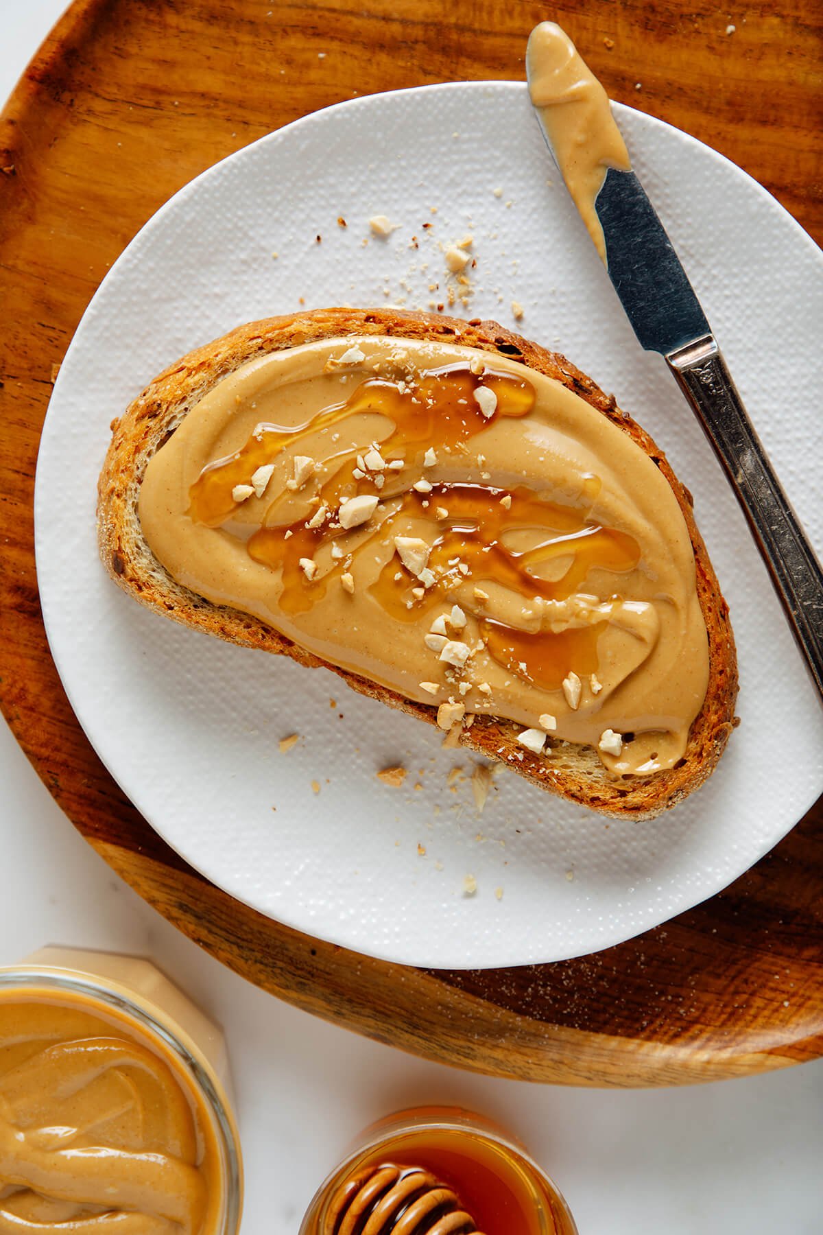 homemade peanut butter on toast