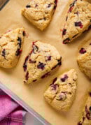 blueberry scones after baking