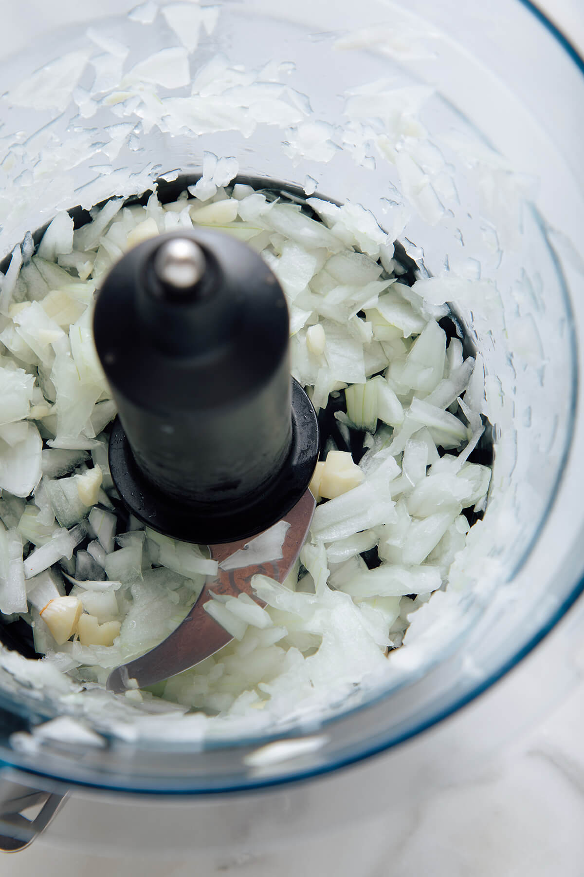 chopped onion and garlic