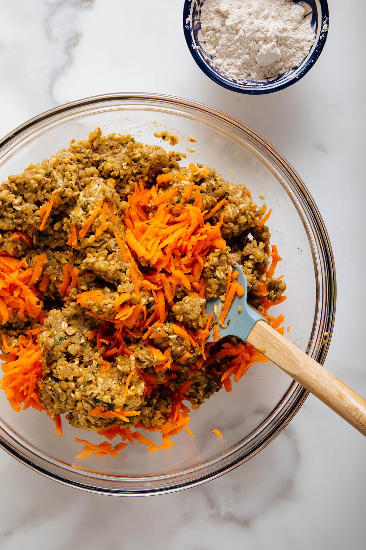 lentil veggie burger mixture