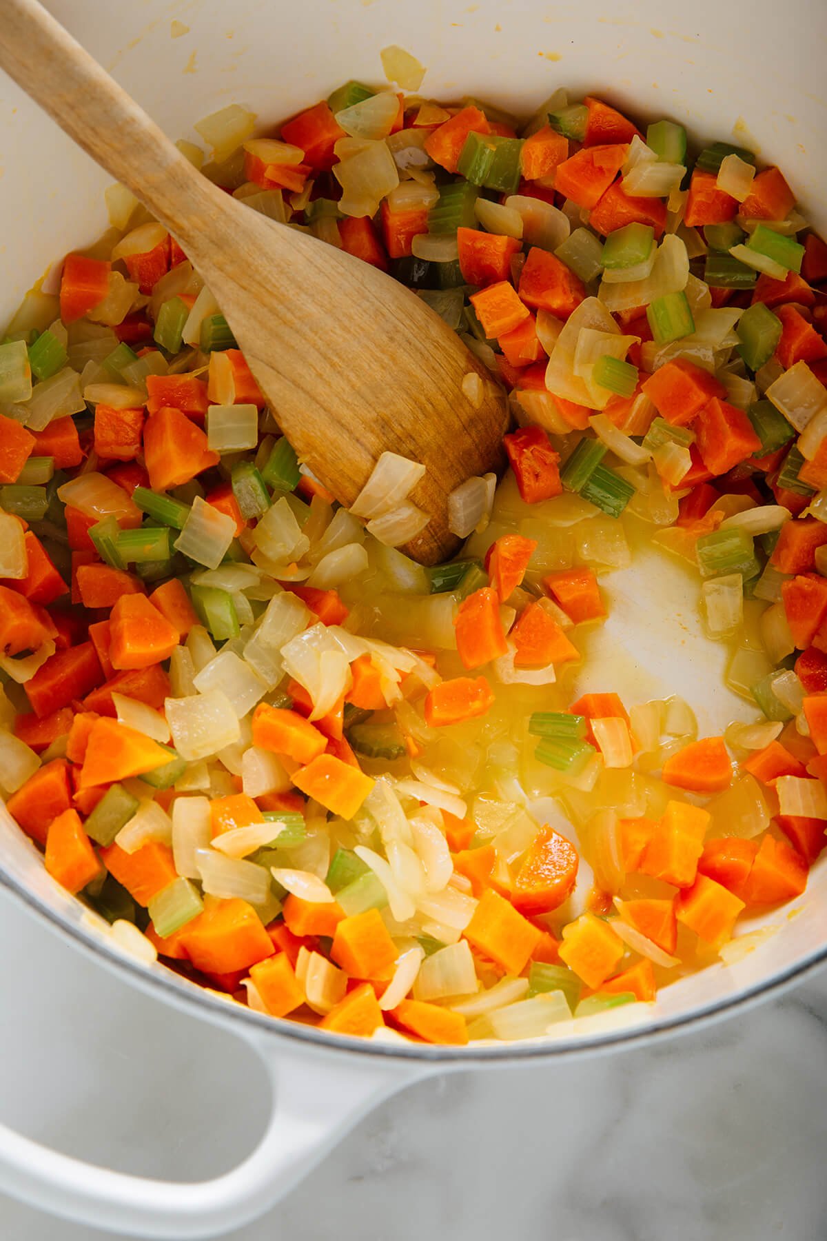 sautรฉed carrots, onion and celery