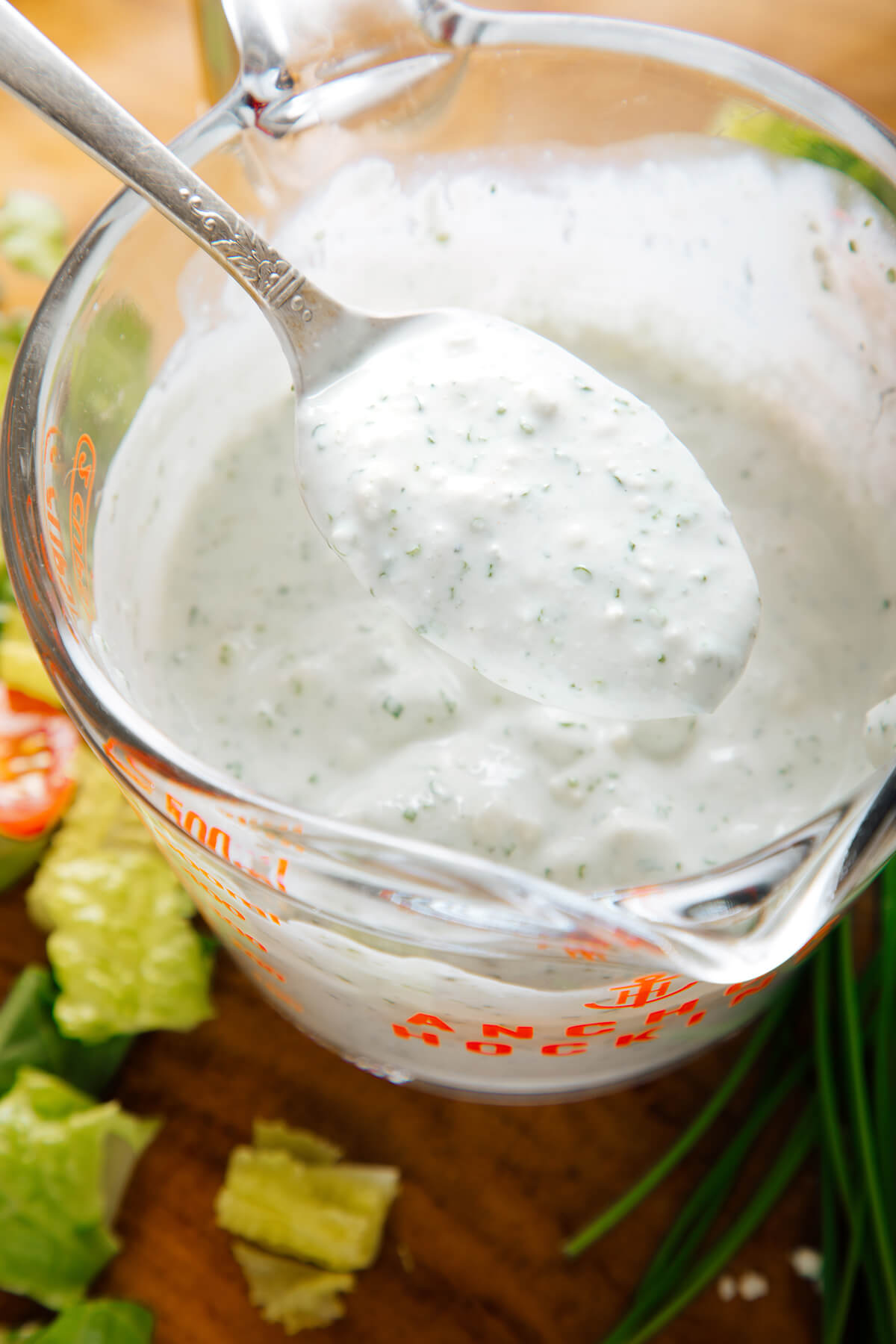 blue cheese dressing texture
